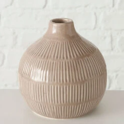 Vase En Grès Marron H12cm - Kaylee