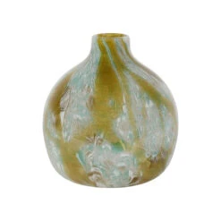 Vase En Verre Ambre H21cm