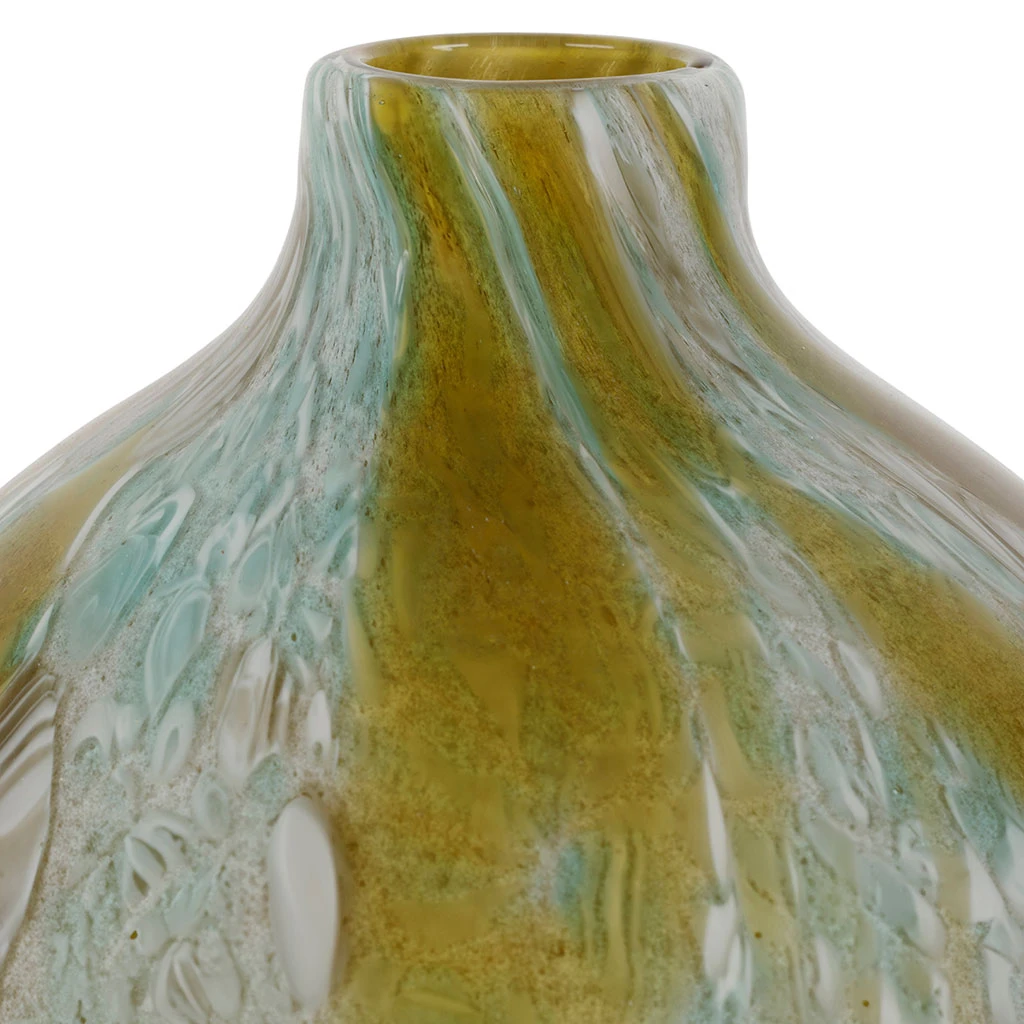 Vase En Verre Ambre H21cm 2 Vase En Verre Ambre H21cm – Image 2