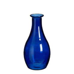 Vase En Verre Bleu H40cm - Qin