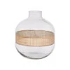 Vase En Verre Et Rotin Naturel H23cm - Fantine