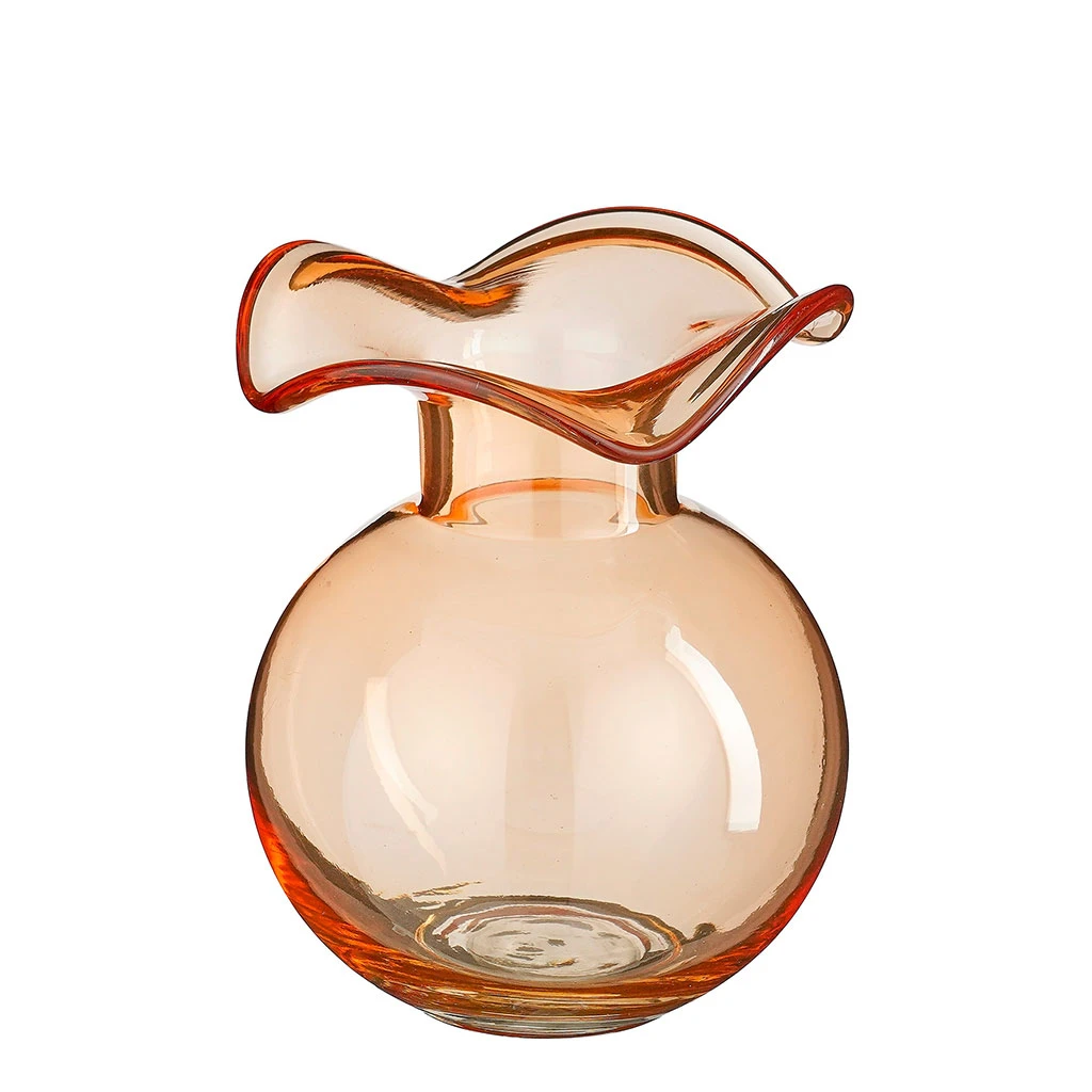 Vase En Verre Fumé Orange H19cm - Mira 1 Vase En Verre Fumé Orange H19cm - Mira