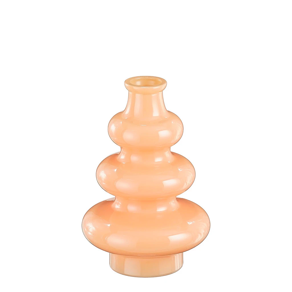 Vase En Verre Recyclé Rose H22cm - Sira 1 Vase En Verre Recyclé Rose H22cm - Sira