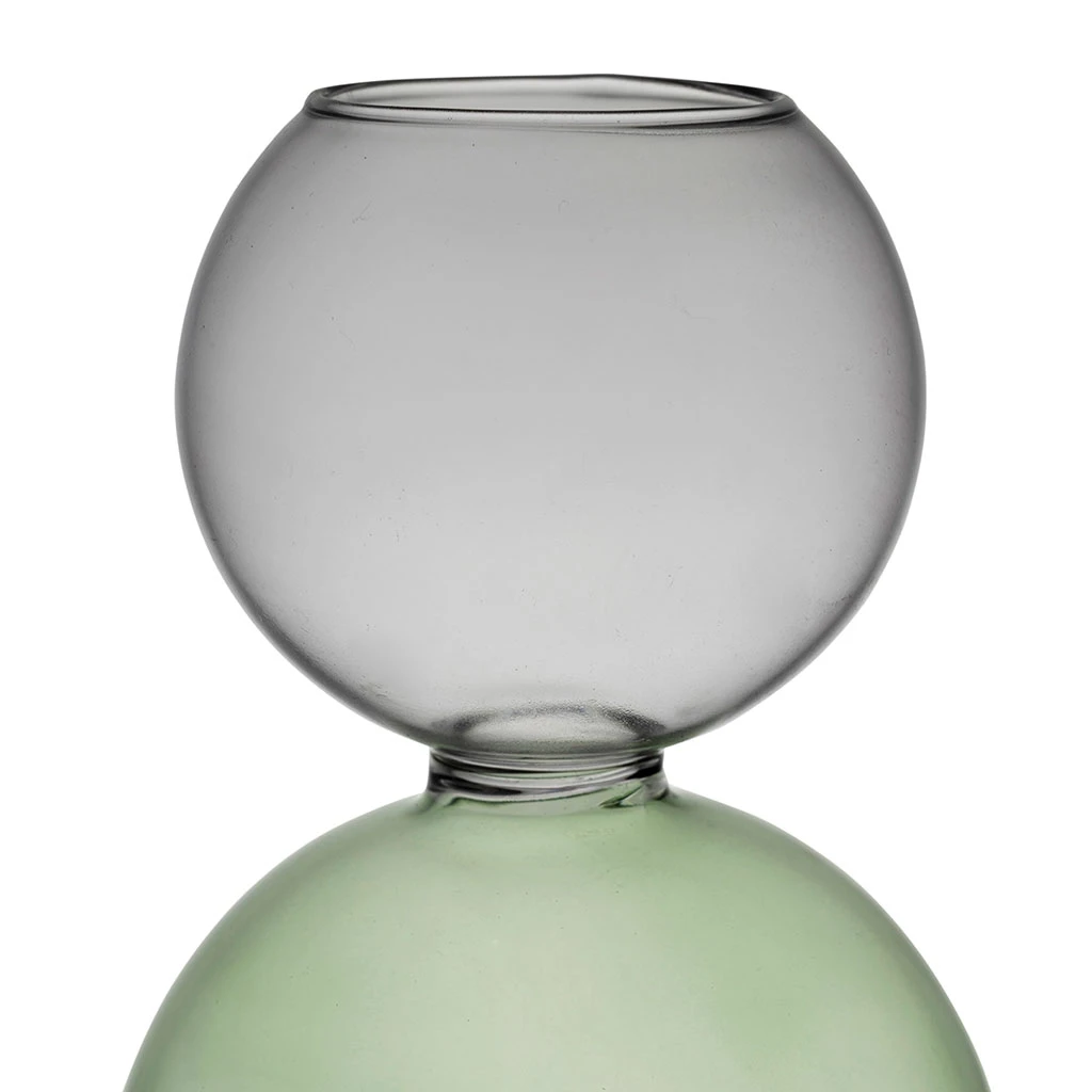 Vase En Verre Turquoise Et Vert H30cm - Cyrius 2 Vase En Verre Turquoise Et Vert H30cm - Cyrius – Image 2