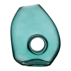 Vase En Verre Turquoise H22cm - Cyrius