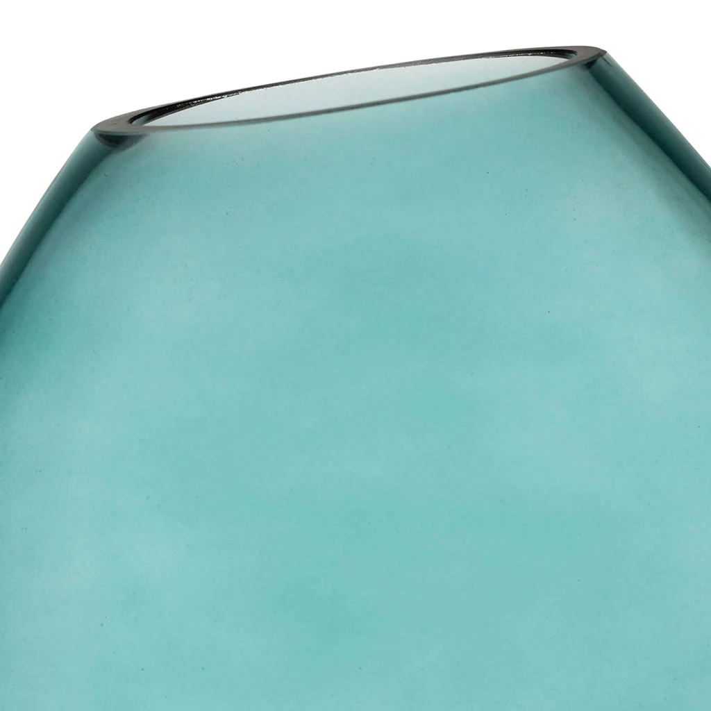 Vase En Verre Turquoise H22cm - Cyrius 2 Vase En Verre Turquoise H22cm - Cyrius – Image 2