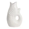 Vase Poisson En Grès Blanc H30.5cm - Mer