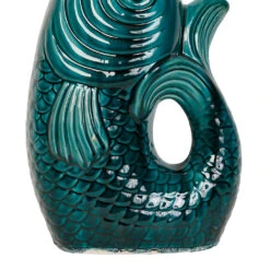 Vase Poisson En Gres Vert Emeraude H39cm -Magasin Général Pour La Maison vase poisson mer emeraude 24x16 5xh39 5cm gres 37742 37742 DET02 WEB 1