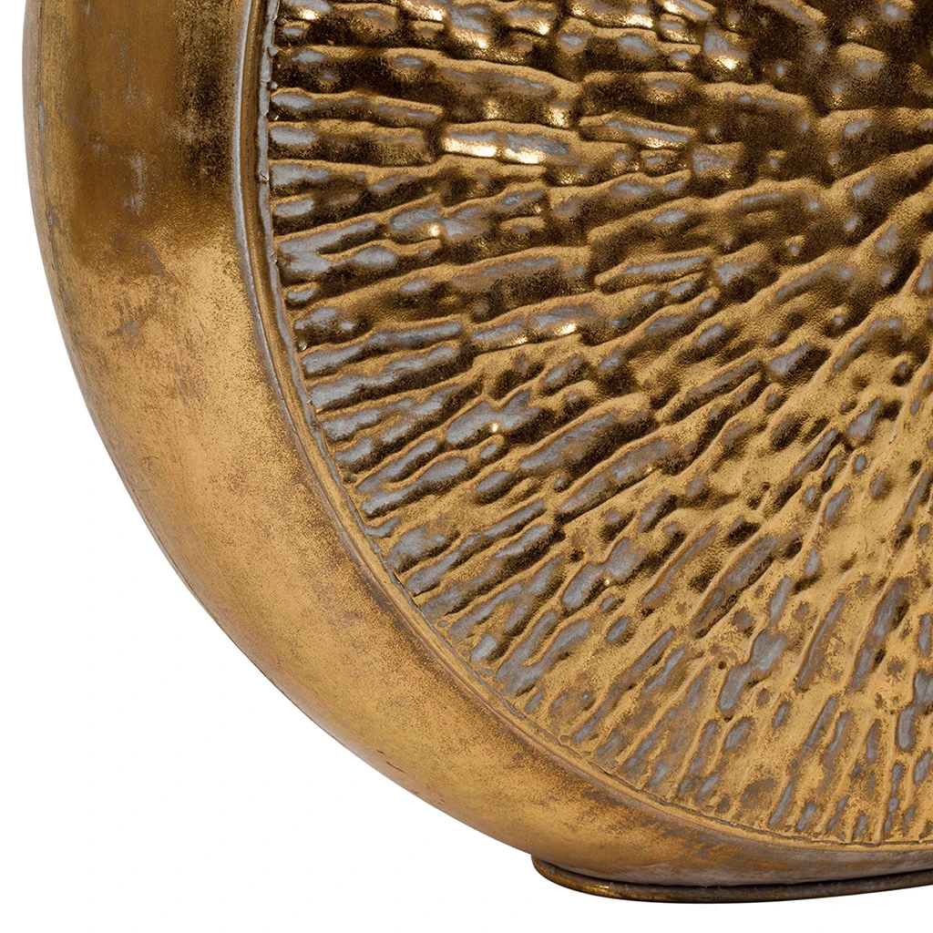 Vase Rond En Fer Doré H45cm - Hamada 4 Vase Rond En Fer Doré H45cm - Hamada – Image 4