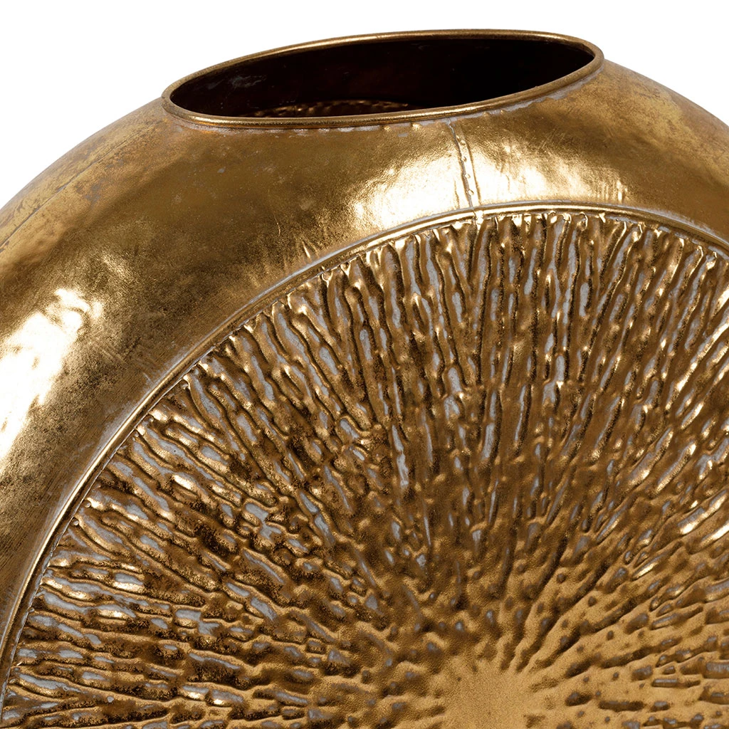 Vase Rond En Fer Doré H57cm - Hamada 2 Vase Rond En Fer Doré H57cm - Hamada – Image 2