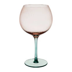 Verre à Pied Strié Rose Et Sauge 60cl - Adrua