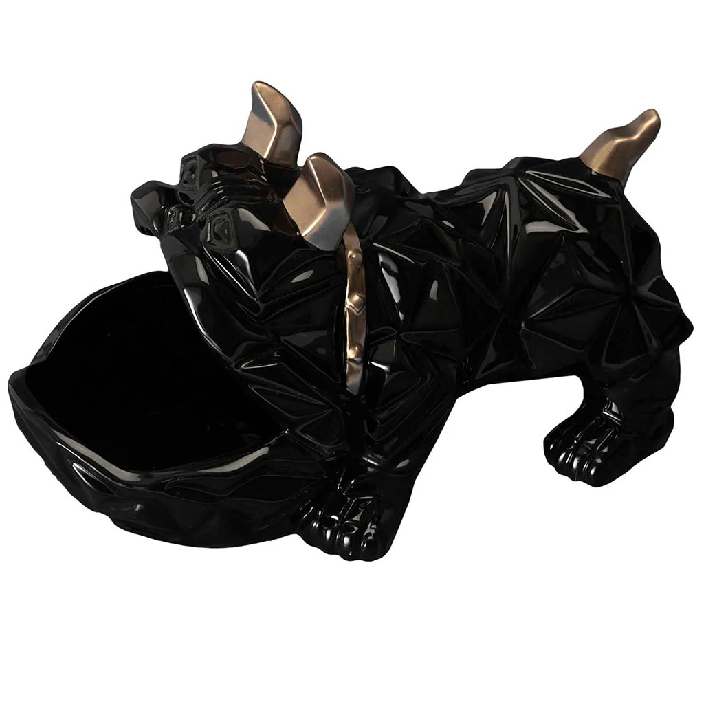 Vide Poche Bulldog Noir H16.5cm 1 Vide Poche Bulldog Noir H16.5cm