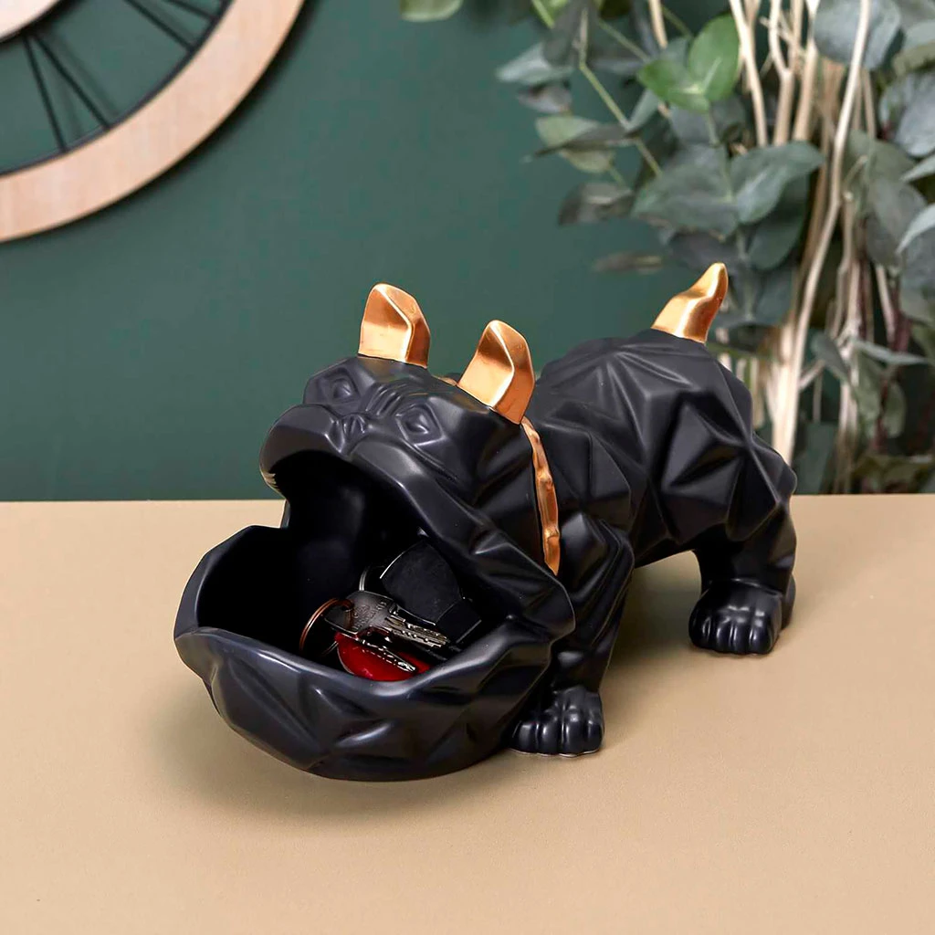 Vide Poche Bulldog Noir H16.5cm 2 Vide Poche Bulldog Noir H16.5cm – Image 2