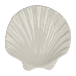 Vide Poche Saint Jacques En Dolomite écru 13x12cm